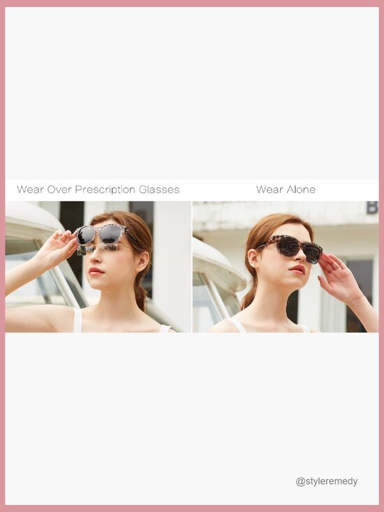 Polarized Fit Over Sunglasses for Women, UV Protection Lightweight Plastic Frame main image 4